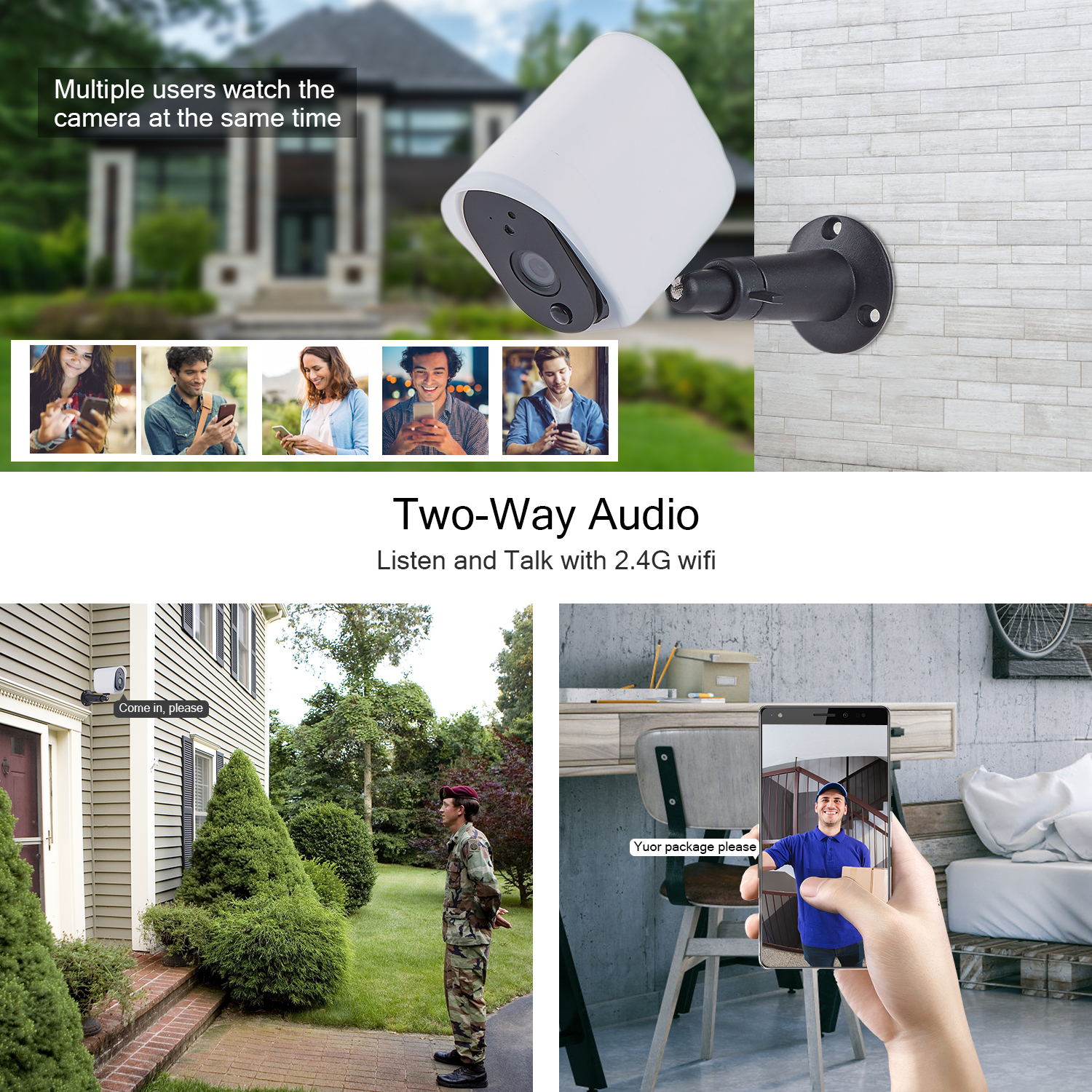 Solar Wireless IP Security Surveillance Camera Outdoor Set